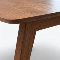 Mesa de Comedor de Lujo de Madera de Teca Sólida de Estilo Moderno de Mediados de Siglo, Diseño Rectangular Minimalista, Muebles Ecológicos para Comedor, Decoración del Hogar