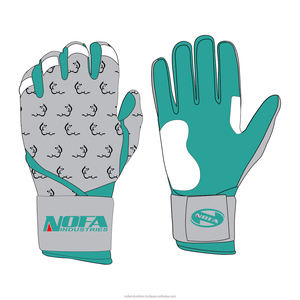 Wholesale Custom Leather Baseball Batting Gloves with <b>Hook</b> & Loop Closure Left Hand Padded Breathable Anti-Slip - Product Image 5