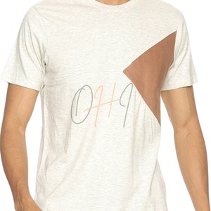 เสื้อยืดคอกลมสีขาวลายมัดย้อมสำหรับผู้ชาย ผ้าฝ้าย 100% ทรงโอเวอร์ไซส์ ระบายอากาศได้ดี - Product Image 1