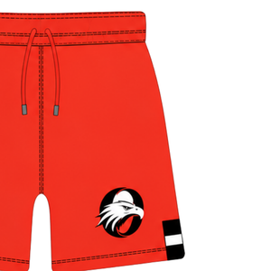 Pantalones Cortos de Rugby Rojos Brillantes con Cintura Elástica y Cordón Ajustable, Uniformes de Equipo a Rayas, Personalizables, Transpirables, para Entrenamiento y Rendimiento Atlético - Product Image 4