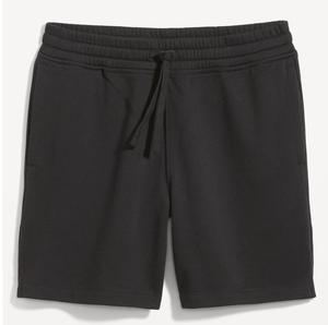 กางเกงขาสั้นผู้ชายสีพื้นผ้าฝ้ายเทอร์รี่มีเชือกผูกเอว เหมาะสำหรับใส่เล่นน้ำชายหาดหรือเล่นกีฬา - Product Image 5