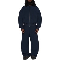 Ensemble survêtement homme style urbain hiver, sweat à capuche zippé et pantalon en molleton bouclette 100% coton, séchage rapide, 300 GSM