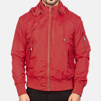 Nouvelle Veste Bomber Unisexe Premium Magenta en Gros, Manteau de Vol Rembourré Chaud d'Automne, Style Décontracté Matelassé en Satin avec Capuche de Pilote