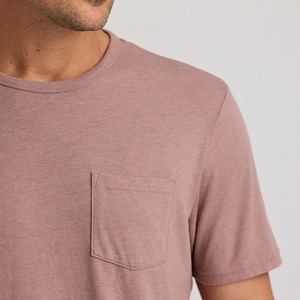 T-shirts pour hommes de haute qualité, best-sellers, surdimensionnés, à col contrastant, design personnalisé, tricotés, à bas prix, thermiques, pour adultes - Product Image 6