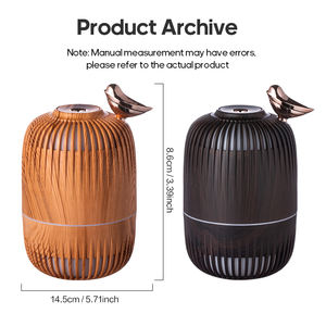 Vendita calda in legno piccola gabbia per uccelli cava umidificatore d'aria 280ML diffusore di acqua portatile Lark uccello umidificatore ad ultrasuoni - Product Image 6