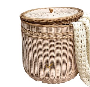Premium Handwoven Rattan <b>Laundry</b> Hamper with Lid Natural <b>Wicker</b> Storage <b>Basket</b> - Product Image 4