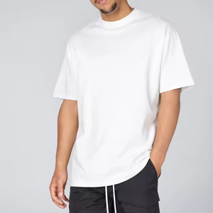 T-shirt à manches courtes pour homme, en coton 100% tricoté, de haute qualité, coupe classique, col rond, uni - Product Image 3