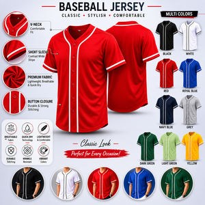 เสื้อเบสบอลสั่งทำขายส่ง ระบายอากาศ แห้งเร็ว ชุดทีม OEM แบบซับลิเมชั่น สำหรับโรงเรียน ชมรม และทีม - Product Image 4