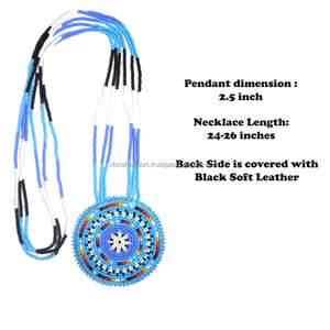 Ensemble collier et boucles d'oreilles tournesol perlé de Style Tribal romantique plaqué or Design géométrique bijoux unisexe pour femmes filles - Product Image 6