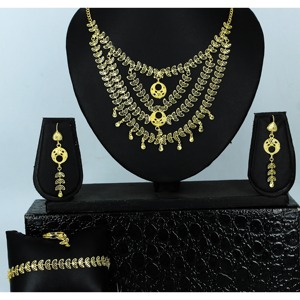 Suministros de joyería, joyería India para mujer, chapado en rodio, conjunto de joyería nupcial de Dubái para boda, venta al por mayor, pendientes de cobre de Dubái - Product Image 2