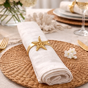 Gold Polished Brass Napkin <b>Ring</b> Star Shape <b>Circle</b> <b>Ring</b> Napkin <b>Rings</b> Excellent Quality Brass Napkin <b>Ring</b> Cheap Price - Product Image 1