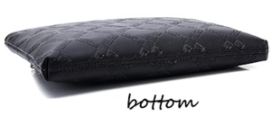 กระเป๋าคลัทช์สีดำลายกรีกคีย์พร้อมสายคล้องข้อมือ - Product Image 6