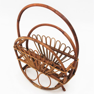 Decoración de mesa, revistero de ratán, soporte para revistas hecho a mano, accesorios de oficina - Product Image 2