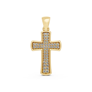 จี้เพชรเลี้ยงในห้องปฏิบัติการรูปทรงกากบาท รับรองโดย IGI ทองคำ 10K ประดับเพชรแบบ Pave สร้อยคอสำหรับงานแต่งงานและโอกาสพิเศษสำหรับผู้หญิงและผู้ชาย - Product Image 5