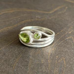 Designer Multi Peridot <b>Crystal</b> <b>Ring</b> 3.8 Grams - Product Image 1