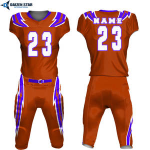 Maillot de football américain à manches courtes avec nom et initiales de l'équipe, en Spandex/Polyester, respirant, protection UV, grandes tailles - Product Image 4