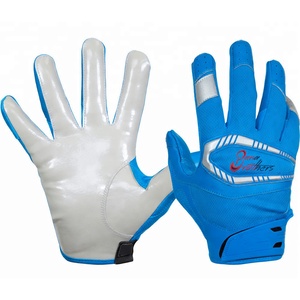 <b>Red</b> & White High Quality American Football Gloves For Adult & Kids - Product Image 5