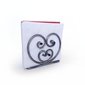 Forged napkin holder, wrought iron paper napkin holder, <b>kitchen</b> decor, <b>kitchen</b> storage, rustic napkin holder, handmade - Product Image 1