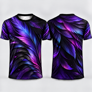 Camiseta Deportiva Navista para Hombre, de Secado Rápido, con Estampado de Hojas Tropicales por Sublimación, Cuello Redondo, Estilo Raglán - Product Image 5