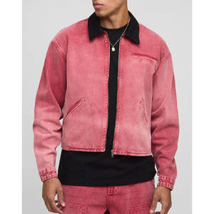 Chaqueta Bomber de Mezclilla para Hombre, Chaqueta Casual con Cierre, Fabricante Mayorista de Moda - Product Image 4