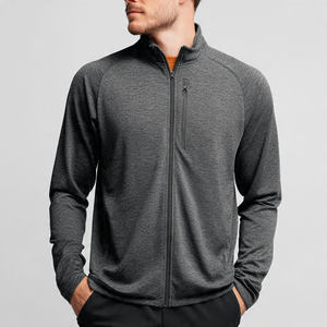 Chaqueta Deportiva de Yoga para Hombre, Spandex/Poliéster, Cuello Alto, Resistente al Viento, Compresión, Estilo Urbano, Entrenamiento, Fitness - Product Image 6