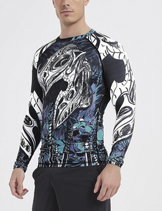 High Quality Rash Guard Training <b>Compression</b> <b>Shirt</b> Custom Logo Sportswear Supplier Wholesale Orders - Product Image 2