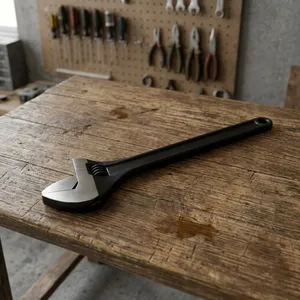High Quality Adjustable 8\" & 12\" Drop-Forged Stainless Steel Wrench Polished OEM <b>Hand</b> <b>Tool</b> for DIY Repairing - Product Image 3