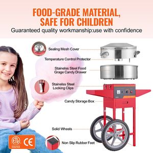 1000W elettrico commerciale di zucchero filato macchina in acciaio inox ciotola zucchero palop cassetto rosso per la casa per bambini compleanno festa di famiglia - Product Image 4