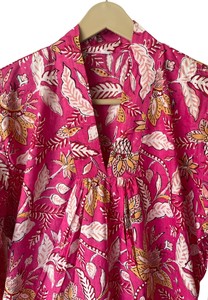 Best Selling Women's 100% Cotton Breathable Eco-Friendly V-neck Maxi <b>Dress</b> Handmade Spring <b>Summer</b> <b>Beach</b> Wear Floral Casual <b>Dress</b> - Product Image 3