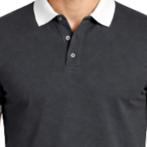 Polo homme slim fit avec logo personnalisé, col contrastant, bordure blanche, manches courtes, décontracté, sport, business, golf. - Product Image 4