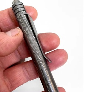 Bolígrafo de Acero de Damasco y Fibra de Carbono de Alta Resistencia, Bolígrafo Híbrido de Lujo con Mecanismo de Cierre a Presión, Bolígrafo Profesional para Ejecutivos, para Firmas - Product Image 5