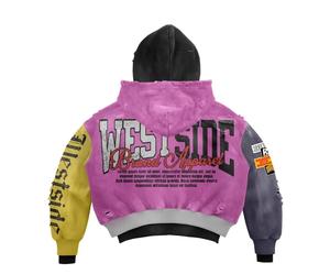 Brand Apparel Unisex Tracksuit Full <b>Zip</b> <b>Hooded</b> Sweatshirt & Pants Set Color Blocking Streetwear Autumn Wear Custom Apparel - Product Image 3