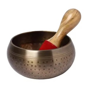 Bol chantant tibétain vintage en métal pour la méditation, la thérapie sonore, le yoga, la guérison et la relaxation - Product Image 4
