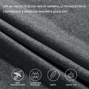 Sweat à capuche gris à manches longues pour homme avec logo personnalisé, séchage rapide, polyester, couleur unie, pull-over, vêtements de pêche en plein air, respectueux de l'environnement - Product Image 6