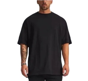 เสื้อยืดโอเวอร์ไซส์ผู้ชาย ผ้าฝ้าย 100% ราคาถูกที่สุด สไตล์ลำลอง คอกลม ความยาวปกติ เสื้อยืดลำลองแบบสวม - Product Image 1