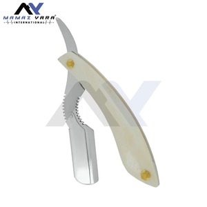 High Quality Barber Swing Lock Straight Edge <b>Razor</b> <b>for</b> <b>Men</b> Stainless Steel Single Blade Shaving Tool with Custom Color Plastic - Product Image 1