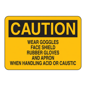 Signalisation au sol en PVC pour la manipulation de produits acides ou caustiques en laboratoire - Product Image 2