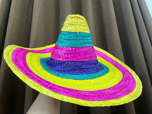 Sombrero de Paja Panamá Green Future Vn con Cinta, Sombrero de Playa Unisex con Diseño a Rayas, Talla Adulto, Material Toquilla - Product Image 4