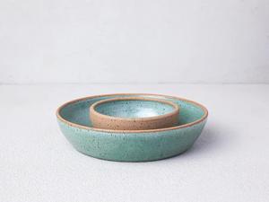 Bol de table en céramique vert forêt à glaçure réactive, profil profond et rond, finition lisse, durable, sans danger pour les aliments, idéal pour les soupes et les salades - Product Image 6