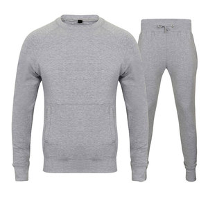 Conjunto Deportivo Gris para Hombre, Sudadera de Cuello Redondo con Bolsillos Laterales y Pantalones Deportivos con Cordón, Ropa Casual de Otoño - Product Image 3