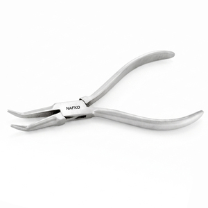 Jewelry <b>Tool</b> Supplier Bent Chain Nose Pliers Plain Handle 140mm Stainless Steel Handmade Jewelry Craft <b>Tool</b> Jewelry <b>Bench</b> <b>Tool</b> - Product Image 1