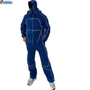 Top Trend Men Clothes Custom Custom Designer Clothes Color Blocking Reflective Strip Hoodie and Sweatpants <b>Tracksuits</b> for Unisex - Product Image 2