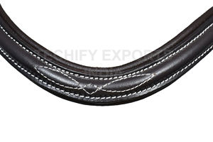 Brida de cuero inglés premium para caballo con narquileras acolchadas de piel de oveja |   Cabezada Anatómica |   Equipo de Equitación Acolchado Suave MS - Product Image 4