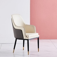 Chaise de salle à manger Orange Brown Diamond Stitching Silla De Lujo Para Comedor avec pieds dorés, mobilier moderne pour la maison