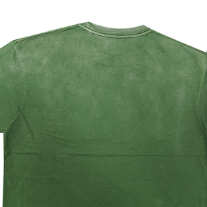 T-shirt en coton épais délavé style vintage pour homme, coupe confortable pour un usage quotidien et un style décontracté - Product Image 4