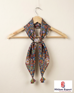 Pañuelo de Seda Estampado de Lujo para Mujer, Suave y Ligero, Pañuelo Cuadrado para la Cabeza, Fabricante de Productos de Tela Personalizada OEM - Product Image 3
