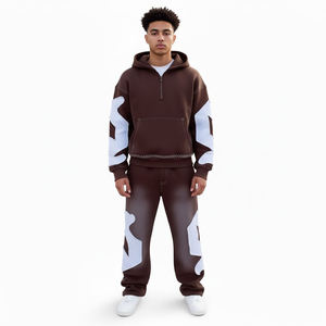 ชุดวอร์มปักลายซันเฟด ผ้าฝ้ายฟลีซ 100% ดีไซน์ปรับแต่งได้ตามต้องการ เหมาะสำหรับใส่ลำลองหรือสตรีทแวร์ สำหรับทุกเพศ - Product Image 2