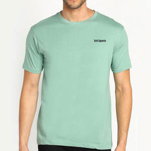 Camiseta Transpirable 100% Algodón Ecológica para Hombre, Manga Corta, Corte Regular, Venta al por Mayor, Precio Económico, Diseño de Logotipo Personalizado - Product Image 1