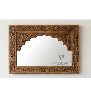 Miroir mural décoratif élégant avec cadre en métal pour salle de bain, chambre à coucher, salon, accent d'intérieur - Product Image 1