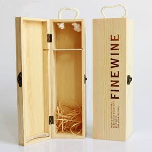 Boîte à vin en bois moderne, étanche, avec couvercle, étui gravé, coffret cadeau rectangulaire pour bouteille - Product Image 5